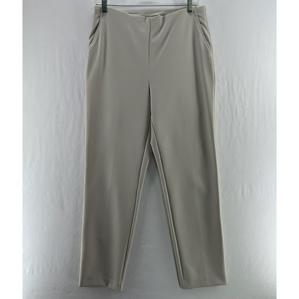 Rachel Zoe Dress Pants Womens 6 High Rise Slim Leg Side Zip Office Stretch Taupe